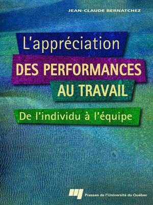 cover image of L' appréciation des performances au travail